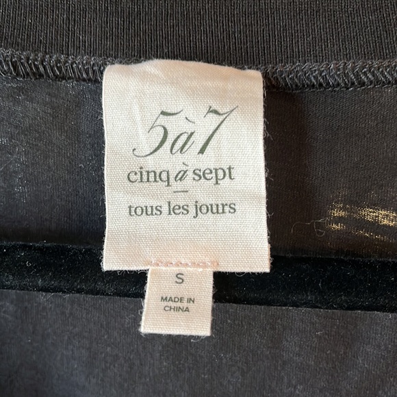 Cinq a Sept Libby Organza Sleeve Top in Black 🥂 - Picture 7 of 9